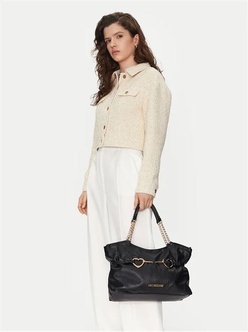 BORSA PU SOFT NERO LOVE MOSCHINO | JC4036PP1MLB0/000